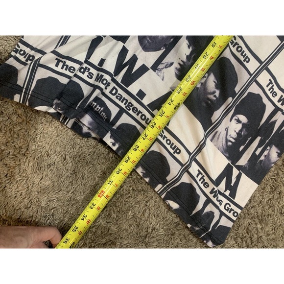 Vintage NWA Straight Outta Compton All Over Print Shirt XL LS SMW Brand Street - Picture 6 of 8